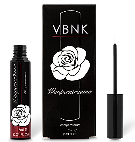 Wimpernserum Wimpernträume - Hormonfreies Wimpernwachstumsserum gegen Wimpernausfall für lange Wimpern + volles Wimpernvolumen 7ml Vorratspackung