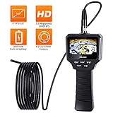 【Hochwertiges Erkennungszubehör】6 LED-Kameras mit einstellbarer Helligkeit, Fokussierbereich 3-500 cm, Fotoauflösung 1920 * 1080P, Unterstützung für Bilddrehung und Kontrasteinstellung. IP67 wasserdicht Halbstarrer Tubus und Linse sind besser für die Handfernbedienung von Endoskopen unter verschiedenen Bedingungen in schwierigen Umgebungen geeignet.