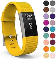 Yousave Accessories Replacement Strap for FitBit Charge 2, Silicone Sport Wristband for the FitBit Charge 2 - Available...