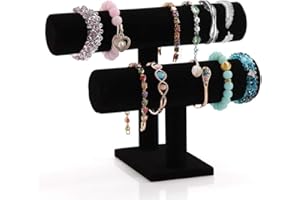 Pinkgarden Black Velvet Bracelet & Necklace Jewelry Displany