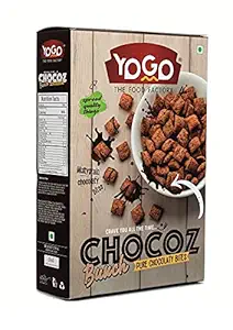 YOGO Multigrain CHOCOZ Bunch/Breakfast Cereals/Multigrain Chocolaty Bites & High in Protein/Instant Food(250gm)