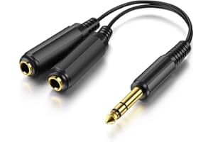 BAOLONGKING Câble adaptateur répartiteur 6,35 mm mâle vers double femelle - 30 cm