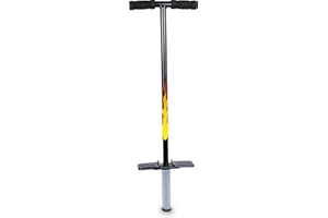 small foot Pogo Stick, Hüpfstange für Kinder ab 5 Jahren, im coolen Design gestaltet, belastbar bis 50 kg, Schwarz, 9503, 1 Stück
