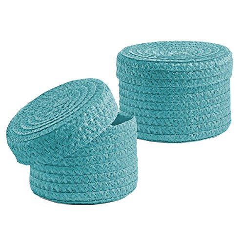 Zeller 14022 Korb-Set mit Deckel 2-teilig, aqua