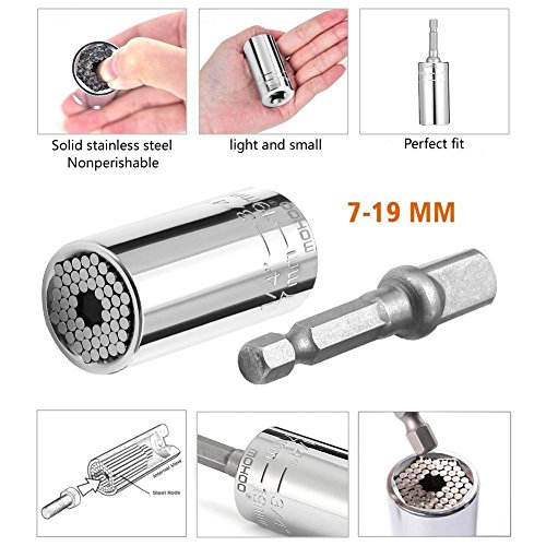 MOHOO Gator Grip 7-19mm Kleine Multifunktions Handwerkzeuge Universal-Reparatur-Werkzeuge Drill Adapter Selbstjustierende Kombination für Automobilindustrie , Haushaltsführung , Fertigungsindustrie usw. - 5