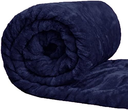 Sleep&Snuggle Premium Luxury Faux Fur Mink Throw Blanket - Soft, Cozy, and Warm - Double (150cm x 200cm) Bed Throw Blanket for Ultimate Comfort and Style – Blue