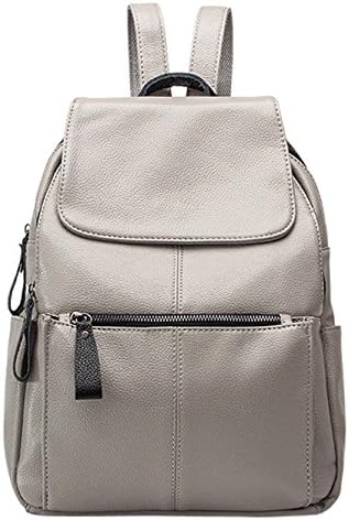 HopeEye Backpacks Daypack Womens Casual Leather Latest Vintage Elegant Commuter Pastel Charms Fashion Luxury Grey