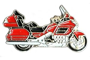 MAINLY METAL Metal Enamel Pin Badge Brooch Motorbike Cruiser Tourer Bagger Motorcycle (Red) Europe USA Touring Biker