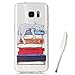 Produktbild Galaxy S7 Silikonhülle, Galaxy S7 Hülle mit Lustig Buch Kat Muster, Edaroo Comic Katze Blumen Tier Bunt Farbig Entwurf Ultraslim Dünn Transparent Durchsichtig Klar Soft Weich TPU Gel Silikon Handyhülle Bückseite Schutzhülle Schutz Case Cover für Samsung Galaxy S7