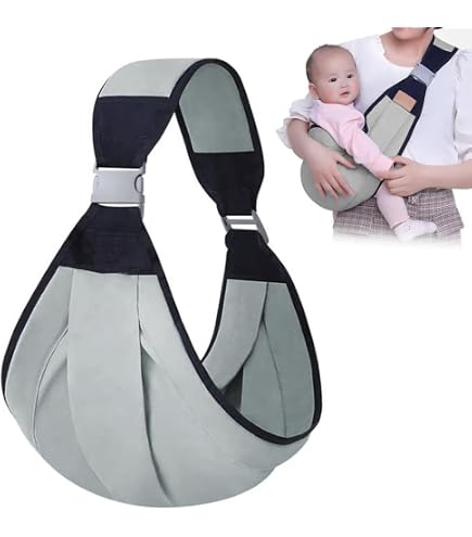 Écharpe De Portage Bébé Réglable Et Respirante - Pour Nouveau-nés à 20 Kg (0-48 Mois) - Position M Ergonomique, Bretelles Larges - 6