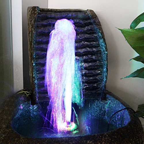 TSSS® 15W Unterwasser Wasserspielpumpe Wasser Pumpen Garten Tauchpumpen Brunnen Gartenteich Springbrunnen Pumpe LED Licht Beleuchtung - 2