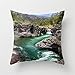 Produktbild Yesliy Kissenbezug kissenhülle Kopfkissenbezug A River Runs Through It Throw Pillow Cushion Cover Case 45×45cm