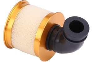 HUAIRDUM Voluxe Éponge de Filtre à air RC, Alliage d'aluminium + éponge RC Air Filtre à air RC, Filtre, pour Adultes garçons Autres Voitures RC 1/10 HSP 94122/188(Or)