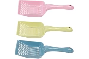 PETPHINDU Di Plastica Lettiera Pala, Leggero Cat Sabbia Scoop Setaccio A Maglia Fine Pet Poo Lettiera Cleaner Pala Paletta Profondo Pala Anti-ruggine Pet Lettiera Cleaner Scooper Sabbia Substrato