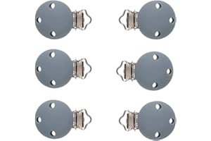 ARTLATU 6 STK Silikon Schnuller Clip, Baby Schnullerclips, Silikon Schnullerketten Clips，Silikon Nuckelclip Halter für Spielzeug Zubehör zu machen