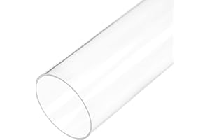 TA-VIGOR Acrylic Pipe Clear Rigid Round Tube 36mm ID 40mm OD 305mm for Lamps and Lanterns, Water Cooling System