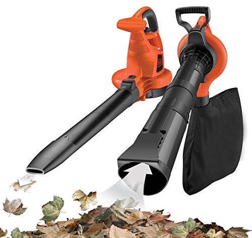 Black+Decker 3-in-1 Set 3000W Elektro-Laubsauger, Metall-Häckslerrad, inkl. Sauger und Blasrohr, 418km/h Blasgeschwindigkeit, GW3030, schwarz orange - 3