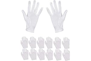 SUXGUMOE Baumwollhandschuhe, 6 Paar weiche Hände feuchtigkeitsspendende weiße Handschuhe für Damen und Herren