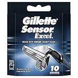 Gillette Sensor Excel Razor Blades for Men Pack of 10 Blades
