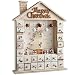 Produktbild WeRChristmas Weihnachtsdekoration Advent Kalender Holzhaus, Natur/beige, 37 cm