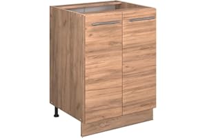 Vicco Mobiletto base cucina Fame-Line, Quercia dorata, 60 cm senza piano di lavoro