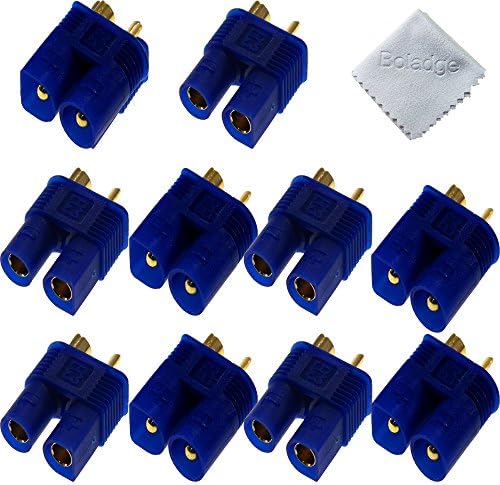 Boladge 10 Sets Gold-plated EC3 3.5MM Banana Plug Bullet Male Female Connector Adapter for RC Lipo Battery