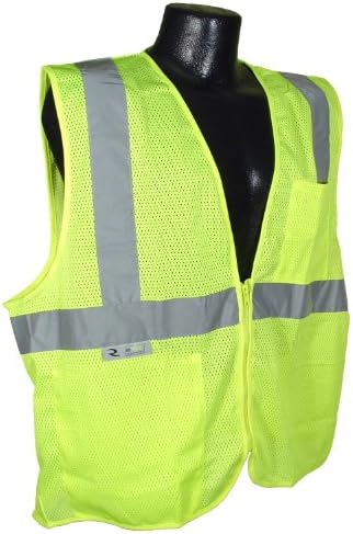 Radians SV25-2ZGM-L Economy Class 2 Fire Retardant Vest with Zipper Closure, Large, Green by Radians