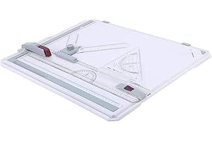 ESTINK A3 Drawing Board, 51 x 36cm Technical Drafting Table Metric System Multi-function Drawing Board Tool Angle Parallel Motion Drawing Board with Adjustable Angle for Engineers Artists and Architects