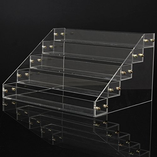 DANCINGNAIL Acryl Nailart Nagellack Aufbewahrungsbox Kosmetik Aufbewahrung Nail Polish Display (leer) Transparent 5-reihig 26 (L) 21 (W) 15 (H) - 4