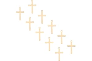 UNICRAFTALE 20 pièces 304 Breloques Acier Inoxydable Croix Patetrn Breloques Doré Petit Trou Pendentif pour Colliers Fabrication de Bijoux 20.5x12.5x0.8mm