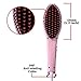 New Noza Tec Electric Hair Straightener Brush Ceramic Heated Anti Static Zero Damage Comb Detangling Brush for Frizz-free Hair Styling With LCD Display Massage Straightening Irons (Pink)