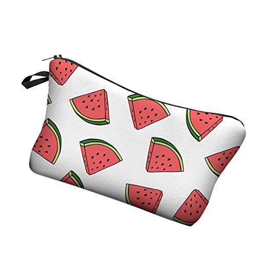 Mode Reise Make-up Tasche Organizer Kosmetiktasche Kulturbeutel Voller Druck - Wassermelone, eine Größe