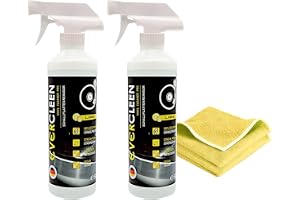 EVERCLEEN Made in Germany Vinyl Record Cleaner Pro 2 x 500 ml 2 x mikrofiberdukar – miljövänlig vegansk skivrengöring för vin
