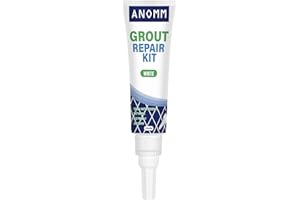 ANOMM Tile Grout Repair Kit, 120ml White Grout Reviver for Tiles, Fast Drying Filler for Restore & Renew Tile Joints, Grout Sealer for Kitchen, Bathroom, Shower Floor, Wall Lines