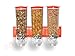 Produktbild Triple Wandhalterung Müsli und trockene Lebensmittel Spender mit integriertem in Ölpest Tablett für Zuhause, Küche, Theken, Frühstück, Haustiere, Katzenfutter, Hundefutter, Candy,, und Mahlzeiten Orange
