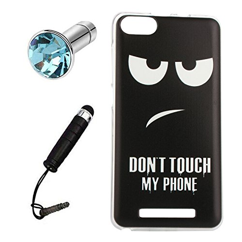 Lusee Funda de silicona para Wiko K-Kool Jerry lenny 3 5 0 Suave Cascara TPU negro Don t touch my phone reviews Lusee Funda de silicona para Wiko K-Kool Jerry lenny 3 5 0 Suave Cascara TPU negro Don t touch my phone