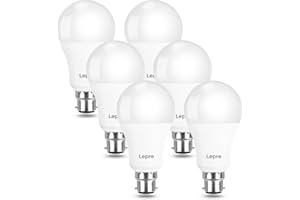 Lepro Bayonet Light Bulbs 100W Equivalent, Warm White 2700K, 13W 1520lm Super Bright LED Bayonet Bulb, B22 LED Bulbs, BC GLS Energy Saving Lightbulbs Bayonet, Non-dimmable, Pack of 6