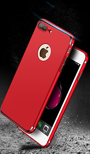 Carcasa iphone 7plus  Qissy   Todo incluido Ultra Slim Anti-Rasgu  o Resistente Huellas Dactilares Protectora Caso de Pl  stico Duro Cover Case para iphone 7 8PLUS 5 5 pulgadas  Negro Oro 