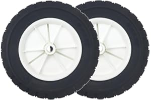 Zweipappel 2 ruote di ricambio in gomma, diametro 200 mm, per tosaerba, compressore d'aria, trattore, ricambio per tosaerba, diametro foro 12,7 mm (2, 200 mm)