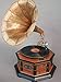 Produktbild Grammophon Holz braun achteckig(Deko) H.70cm