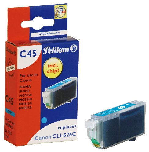 Pelikan Druckerpatrone C45 ersetzt Canon CLI-526C, Cyan