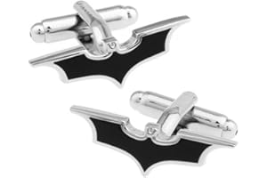 GAUEIOUR Mens Black Night Hero Logo Cufflinks A Pair Copper Classic for Wedding Business Formal Occasions Cuff Shirt Dress Jewelry