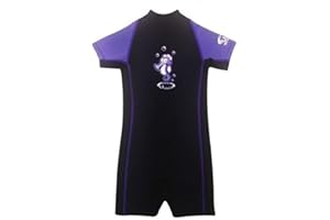 TWF INTERNATIONAL TWF Kids Shorty Wetsuit Short Sleeve Childrens Boys Girls UV Swim Suit Weather Protection Wet Suit