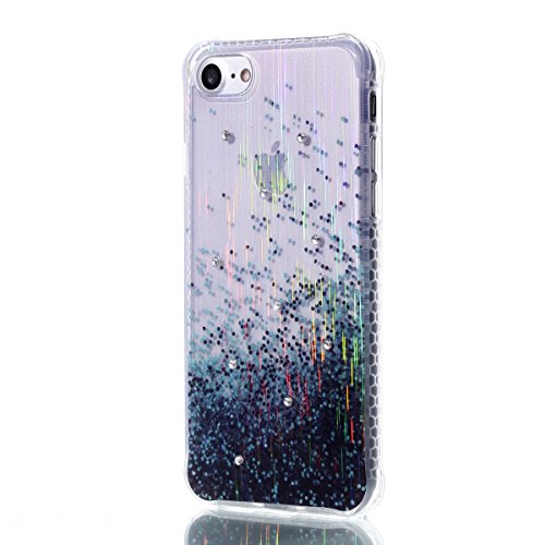 Samidy iPhone 7 Sand Design Case, Bling Glitter Corlorful Brushed Pattern Cover for 4.7 inches iPhone 7 with a Screen protector