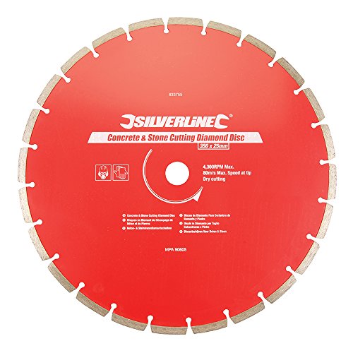 Preisvergleich Produktbild Silverline Stein- und Beton- Diamanttrennscheibe, segmentiert, 350x25.4mm