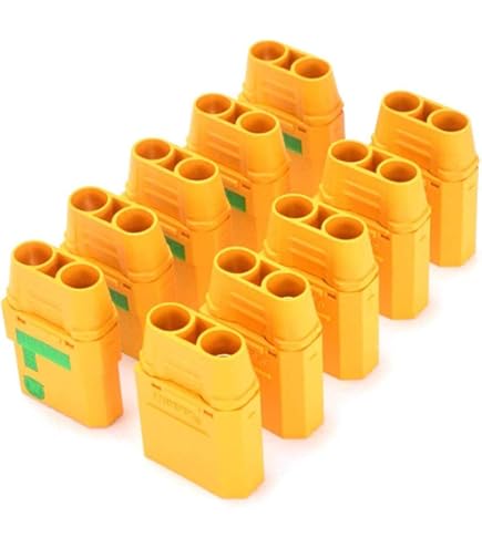 FLY RC 5 Pares De Conectores TRX Para Baterías LiPo Y NiMH – Alta Corriente, Macho Y Hembra, Para Coches, Aviones Y Barcos RC
