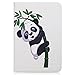 Produktbild LuckyW iPad Mini 4 Hülle, PU Leder Hülle für Apple iPad Mini 4 Ledertasche Brieftasche Flip Wallet Case Kuntsleder im Bookstyle Handyhülle - Panda