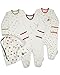 The Essential One - 3 Pack Baby Unisex Bright Sleepsuits Babygrows- Cream - 6-9 Months - ESS133