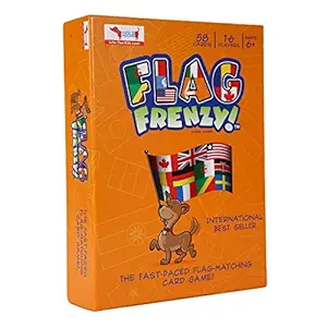 CocoMoco Flag Frenzy World Flags Flash Cards Game for Kids, Educational Toy Geography Family Card Game, Return Gift for Ages 4-14 Years Boys Girls