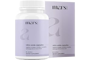 MARS BY GHC Mars Nitric Oxide Capsules – with L-Arginine, L-Citrulline & Adaptogenic Blend | Supports Energy, Circulation & Muscle Recovery | 60 Capsules